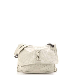 Saint Laurent Medium Niki Chain Flap Bag Matelasse Chevron Leather